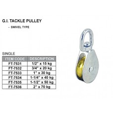 Creston FT-7535 G.I. Tackle Pulley Swivel Type Size: 1 1/2" x 50 kg